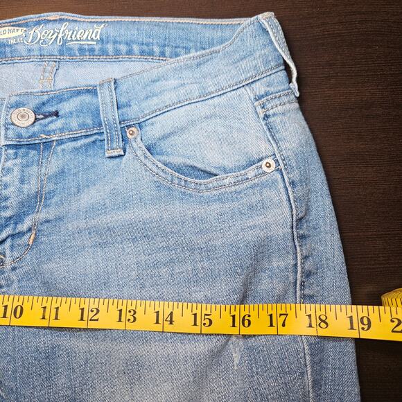 Old Navy The/LE Boyfriend Jeans Women’s Sz 2 Blue Mid Rise Relaxed Fit Casual - Picture 13 of 16